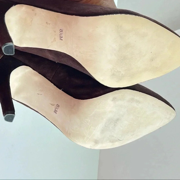 BAGLEY MISCHKA BROWN SUEDE HEELS CLASSIC PUMP SHOES SIZE 8.5 - Picture 9 of 16